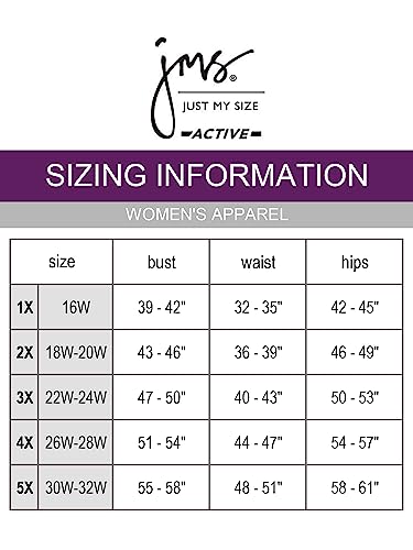 Just My Size Plus-Size Pure Cotton Jersey T-Shirt, Wide Classic Crewneck Tee for Women