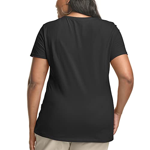 Just My Size Plus-Size Pure Cotton Jersey T-Shirt, Wide Classic Crewneck Tee for Women