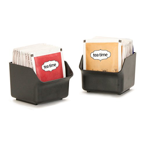 Mind Reader 6 Drawer Tea Bag Holder and Organizer, Black