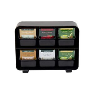 Mind Reader 6 Drawer Tea Bag Holder and Organizer, Black