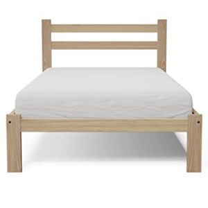 Amazonas Twin-XL Bed Solid Pine Wooden Single Bed Unfinished with Hardwood Slats Support Suitable for Boys Girls Kids Bedroom Wooden Bed Frame Single Bed Ready to Finish