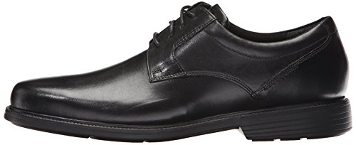 Rockport Men's Charles Road Plain Toe Oxford Black Leather 10 W (EE)-10 W