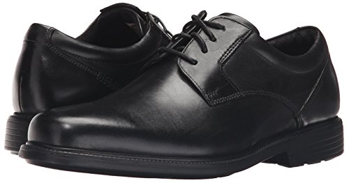 Rockport Men's Charles Road Plain Toe Oxford Black Leather 10 W (EE)-10 W