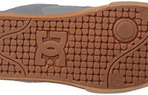 DC Men's Pure Low Top Casual Skate Shoe, Grey/Gum, 11 M US