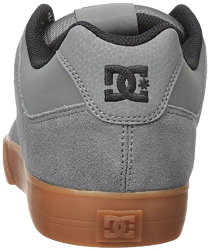 DC Men's Pure Low Top Casual Skate Shoe, Grey/Gum, 11 M US