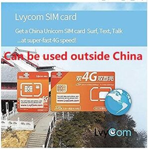 china sim card 90days 30gb(or 20gb gb)/m+ 300(or 400ŀ) mins local calls or (or 400ŀ) local texts, china local #, free incoming calls and texts! activation outside china!