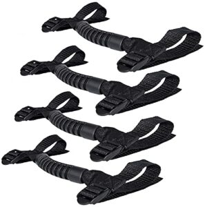 4 x Roll Bar Grab Handles Grip Handle for Jeep Wrangler YJ TJ JK JKU JL JLU Sports Sahara Freedom Rubicon X & Unlimited 1955-2021 2022 (Black)