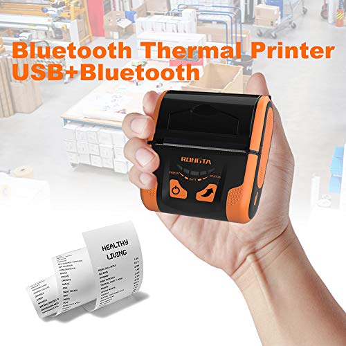 Rongta 80mm Mobile POS Direct Thermal Printer with Bluetooth+USB, Compatible with Android Phone, Do Not Square/Ipad/Computer/Android Tablet, Portable Receipt Printer (RPP300)