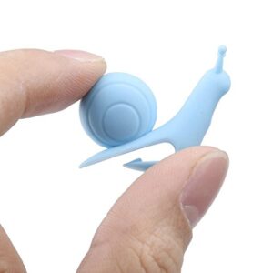 NaSh-Design 10 Pieces Cute Snail Shape Silicone Tea Bag Holder (Candy Colors)