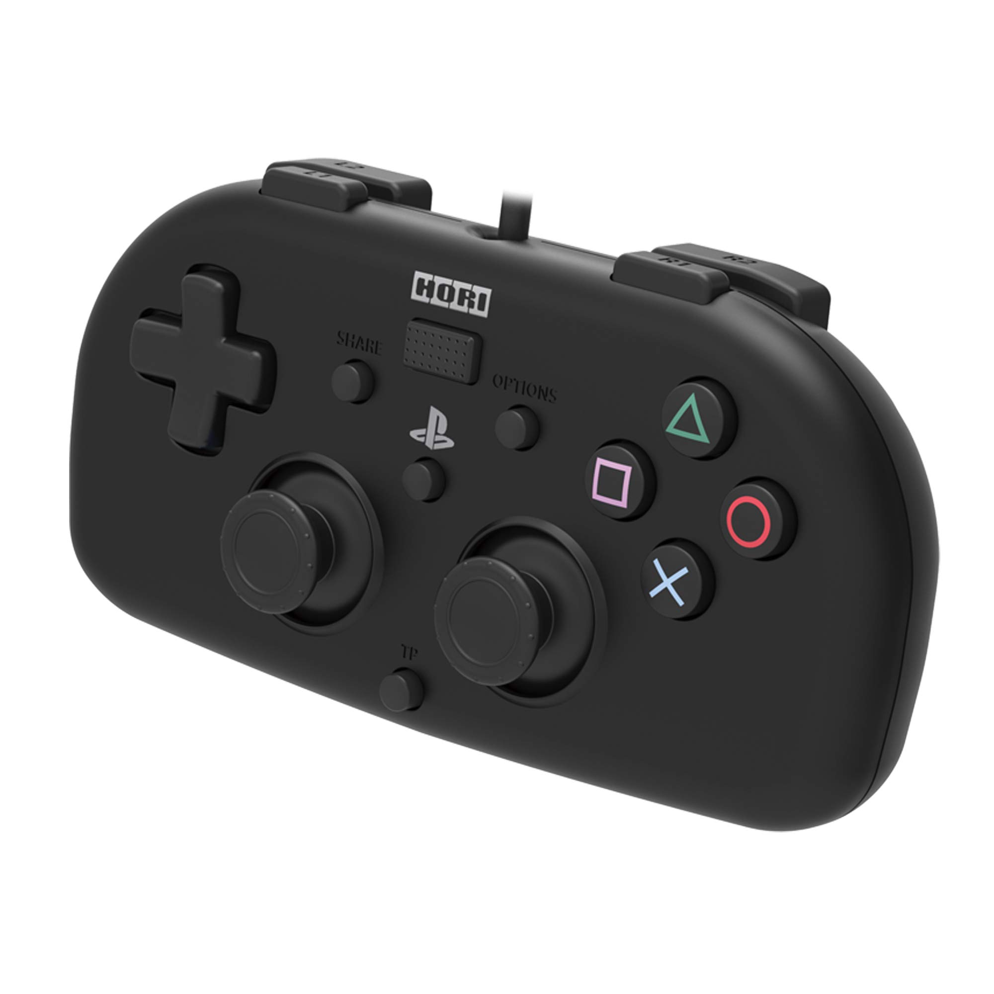 PS4 Mini Wired Gamepad (Black) by HORI - Officially Licensed by Sony