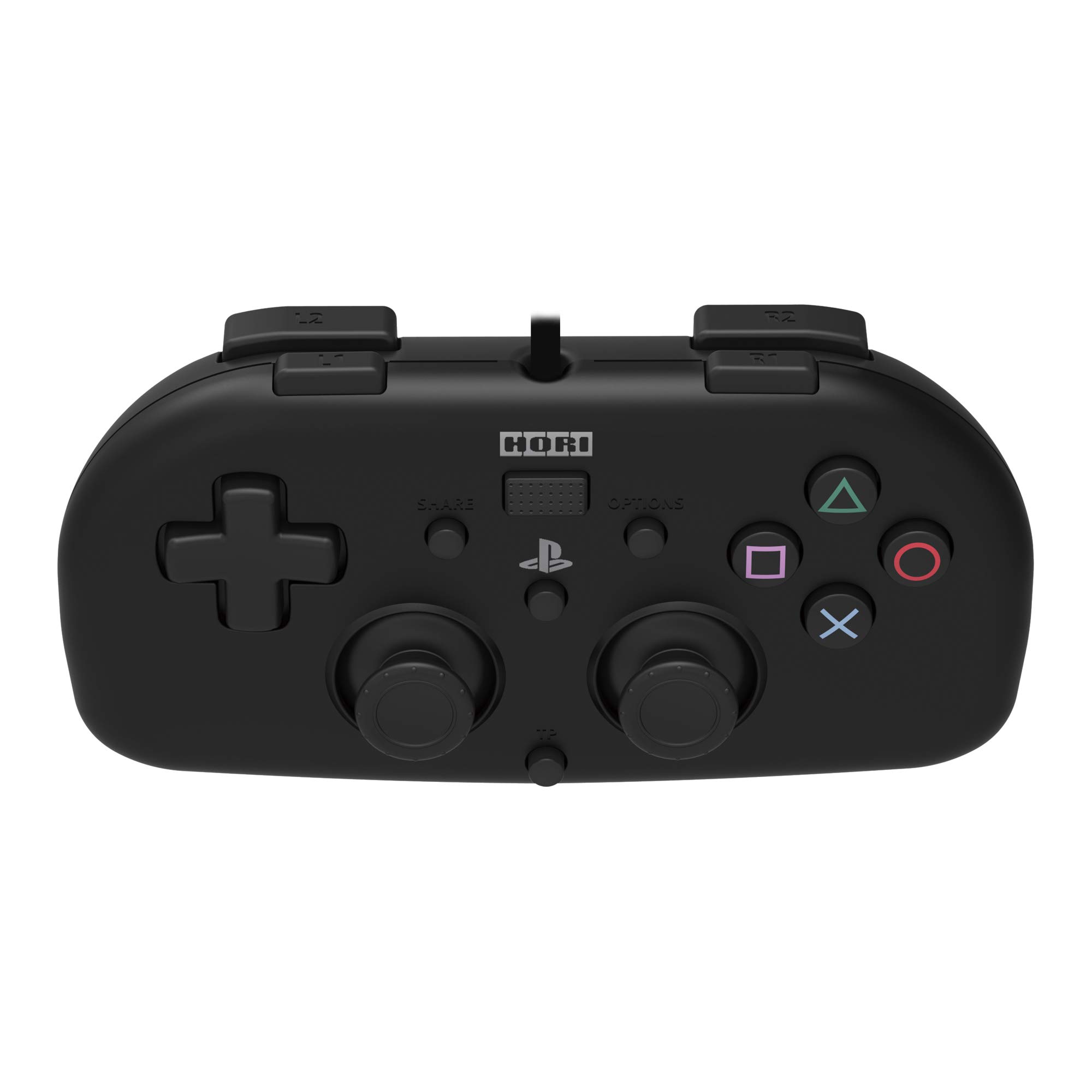 PS4 Mini Wired Gamepad (Black) by HORI - Officially Licensed by Sony