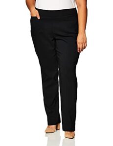 briggs new york womens plus-size super stretch millennium welt pocket pull-on career pants, black, 16 us