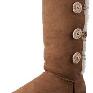 UGG Women's Bailey Button Triplet II Winter Boot, Chestnut, 9 B US