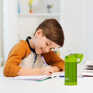 THERMOS FUNTAINER 12 Ounce Stainless Steel Vacuum Insulated Kids Straw Bottle, Lime