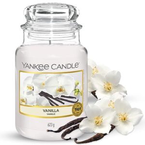 yankee candle vanilla large jar candle, white