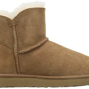 UGG Women's Mini Bailey Button Ii Boot, Chestnut, 9