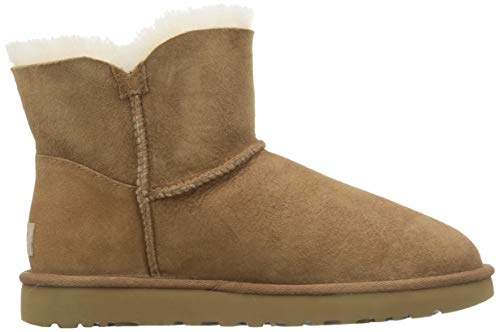 UGG Women's Mini Bailey Button Ii Boot, Chestnut, 9