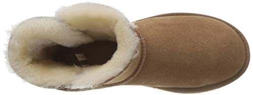 UGG Women's Mini Bailey Button Ii Boot, Chestnut, 9