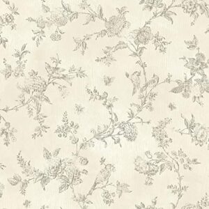 brewster ccb02193 french nightingale cream trail wallpaper