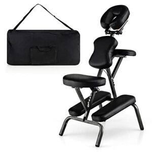 giantex portable light weight massage chair travel massage tattoo spa chair w/carrying bag