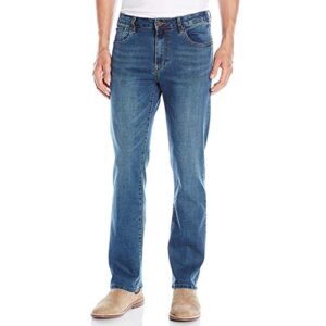 izod men's comfort stretch denim jeans (relaxed fit), indigo blast, 36w x 30l