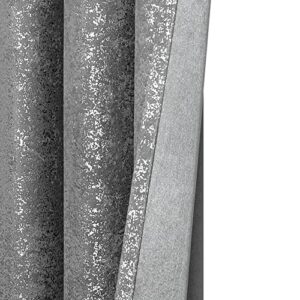 GoodGram 2 Pack Sparkle Chic Thermal Blackout Curtain Panels - Assorted Colors (Grey)