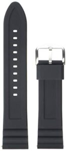 fossil all-gender 22mm silicone interchangeable watch band strap, color: black (model: s221304)