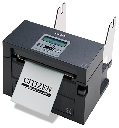 Citizen America CL-S400DTESU-R-PE CL-S400 Series Direct Thermal Barcode Printer with Internal Power Supply, Peeler, SEH Ethernet, 203 DPI Resolution, 120V, Black