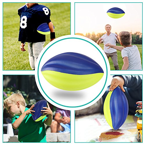 8.5" Foam Spiral Football PU Soft Balls, Set of 3, for Kids Sports Training Practice Indoor Outdoor Play