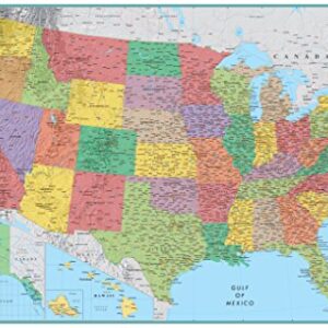 RMC 32" X 50" Signature United States USA And World Wall Map Set ...