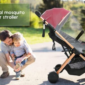 Mosquito Net for Stroller - V-Fyee Durable Baby Stroller Mosquito Net Perfect Bug Net for Strollers, Bassinets, Cradles, Playards, Pack N Plays and Portable Mini Crib (A White)