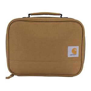 carhartt insulated 4 can lunch cooler, brown, one size