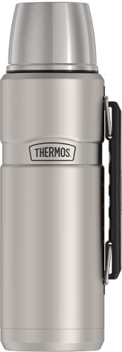 THERMOS Stainless King Vacuum-Insulated Beverage Bottle, 68 Ounce, Matte Steel