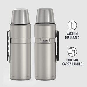 THERMOS Stainless King Vacuum-Insulated Beverage Bottle, 68 Ounce, Matte Steel