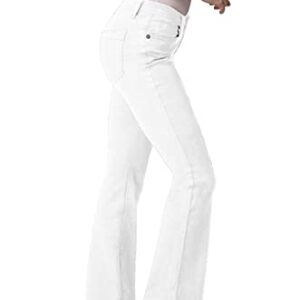 Hybrid & Company Women's Skinny Bootcut Stretch Pant P31698BL White 11