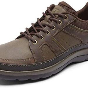 Rockport Men's Get Your Kicks Mudguard Blucher, Dark Brown Leather, 12 Wide