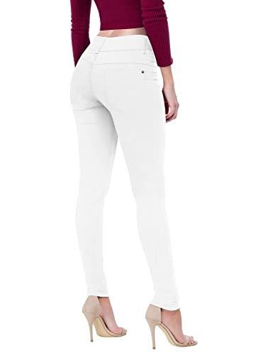 Women's Butt Lift V2 Super Comfy Stretch Denim Jeans P43636SK White 15