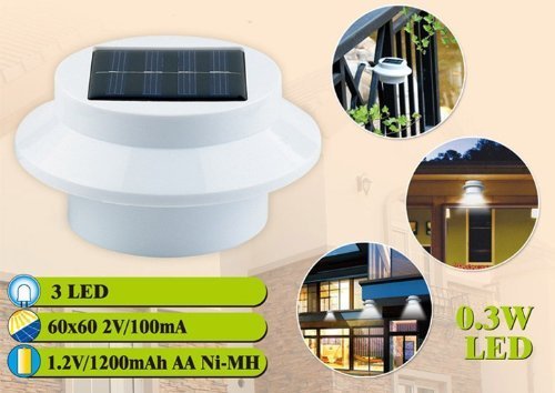 iSunMoon 6 Pack Gutter Solar Lights Outdoor LED Gutter Lights Solar Powered for Fence Roof Gutter Garden Yard Wall Lamp