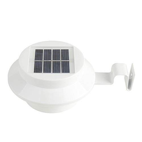 iSunMoon 6 Pack Gutter Solar Lights Outdoor LED Gutter Lights Solar Powered for Fence Roof Gutter Garden Yard Wall Lamp