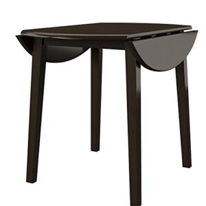 signature design by ashley hammis round dining room drop leaf table, dark brown