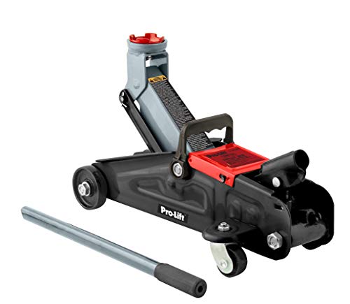 Pro-LifT F-2315PE Grey Hydraulic Trolley Jack Car Lift with Blow Molded Case-3000 LBS Capacity, 12 Inch, Black