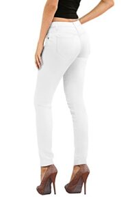 hybrid & company womens super stretch jeans p26136skx white 20