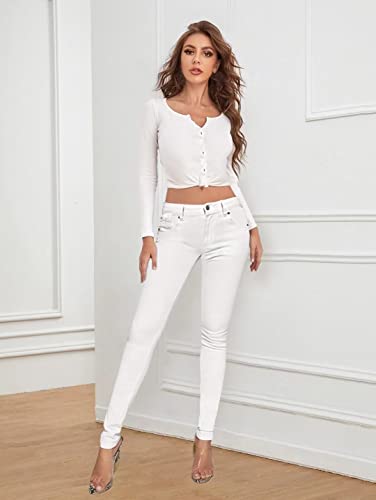 Hybrid & Company Womens Super Stretch Jeans P26136SKX White 20