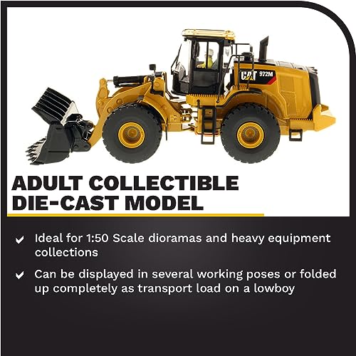 Diecast Masters 1:50 Caterpillar 972M Wheel Loader | High Line Series Cat Trucks & Construction Equipment | 1:50 Scale Model Diecast Collectible | Diecast Masters Model 85927