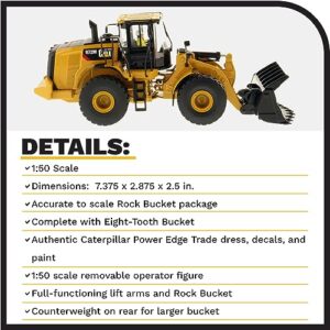 Diecast Masters 1:50 Caterpillar 972M Wheel Loader | High Line Series Cat Trucks & Construction Equipment | 1:50 Scale Model Diecast Collectible | Diecast Masters Model 85927