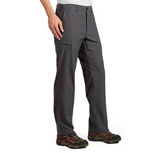 UNIONBAY mens Rainier Lightweight Comfort Travel Tech Chino Hiking Pants, Black, 34W x 32L US