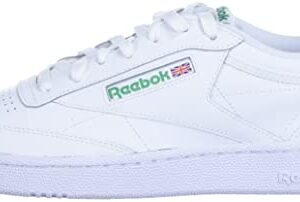 Reebok Men's Club C 85 Fashion Sneaker, white/green, 11 M US