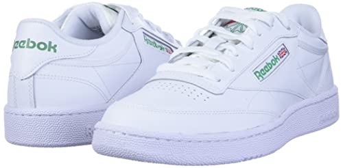 Reebok Men's Club C 85 Fashion Sneaker, white/green, 11 M US