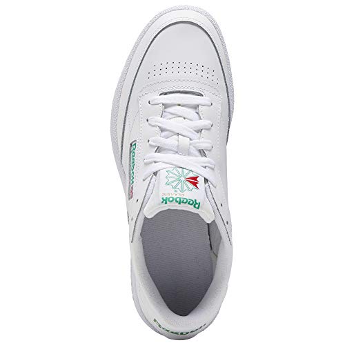 Reebok Men's Club C 85 Fashion Sneaker, white/green, 11 M US