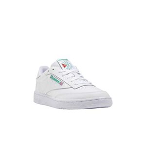 Reebok Men's Club C 85 Fashion Sneaker, white/green, 11 M US